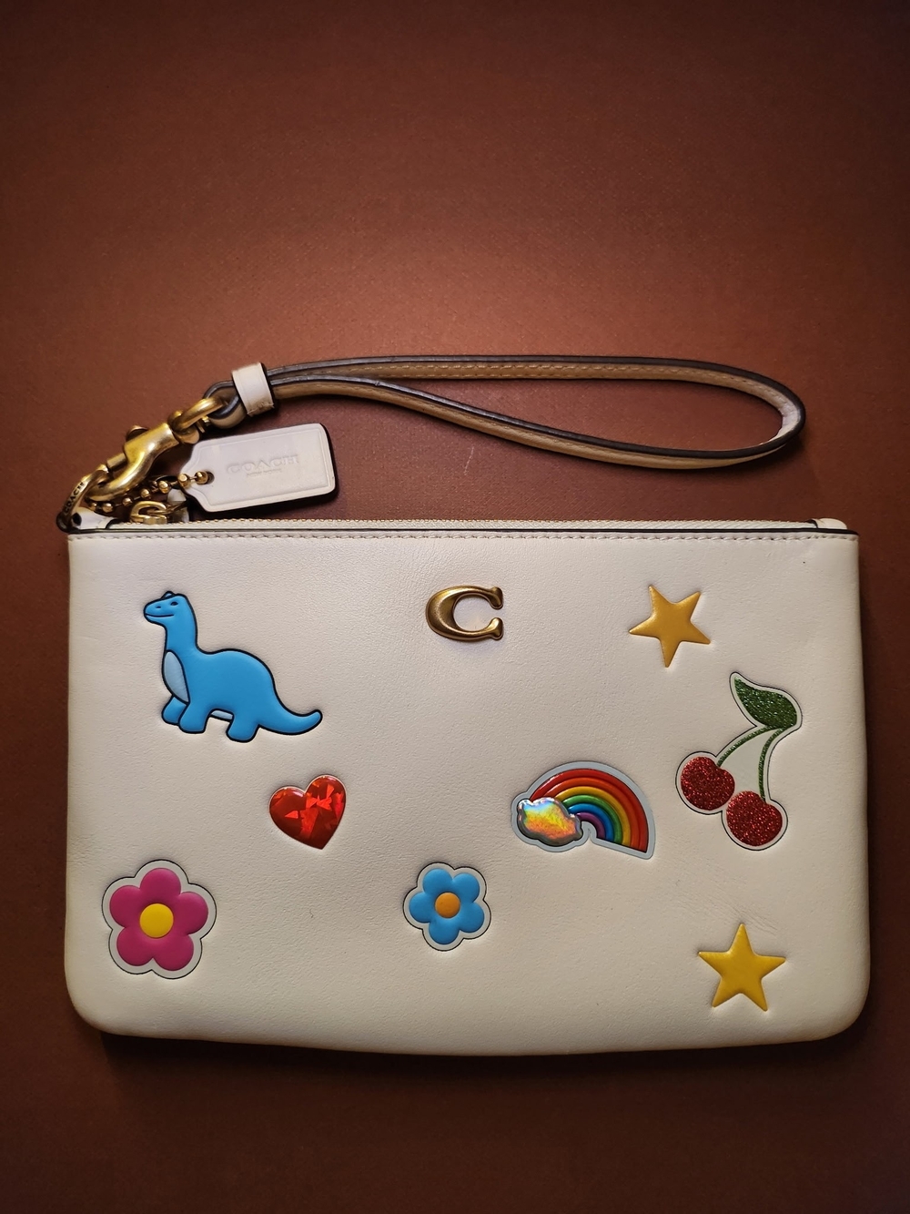 Coach Retail Sticker Patch Wristlet Pouch